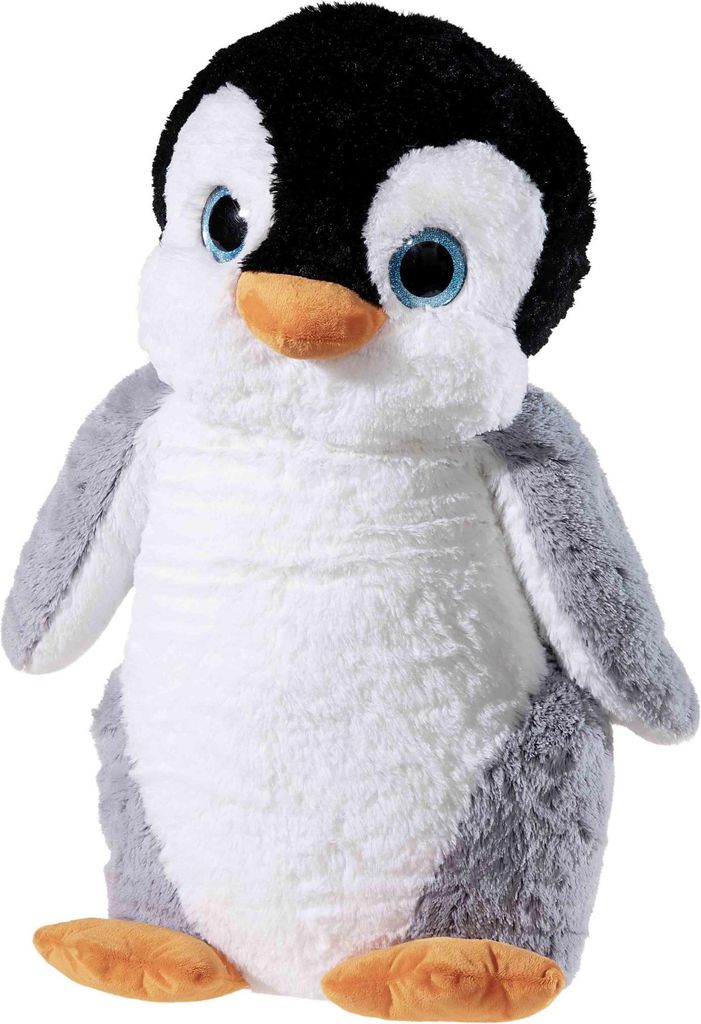 A stuffed penguin toy.