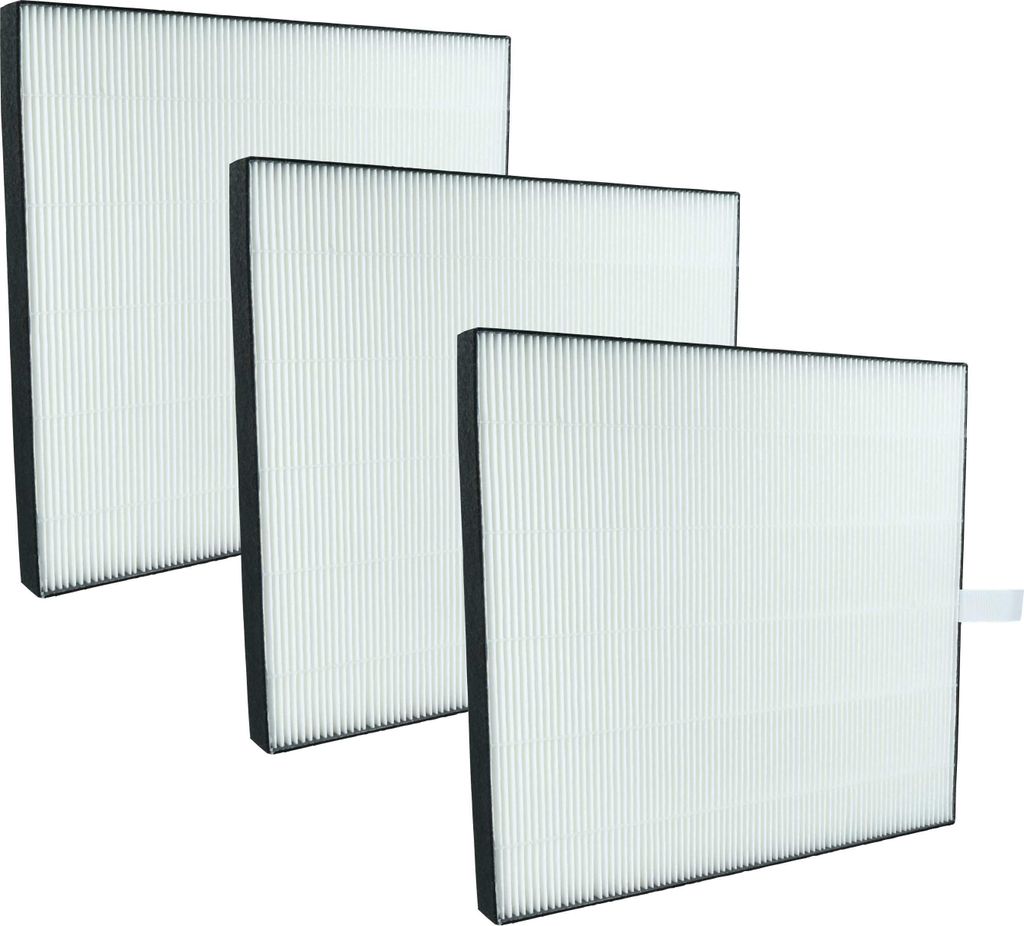 vhbw 3x HEPA Filter kompatibel mit Sharp FP-GM30L, FP-GM30B, FP-J30L, FP-JM30L, FP-J30TA, FP-F30E, FP-F30TA, FP-F30L Luftreiniger - Ersatz-Filter