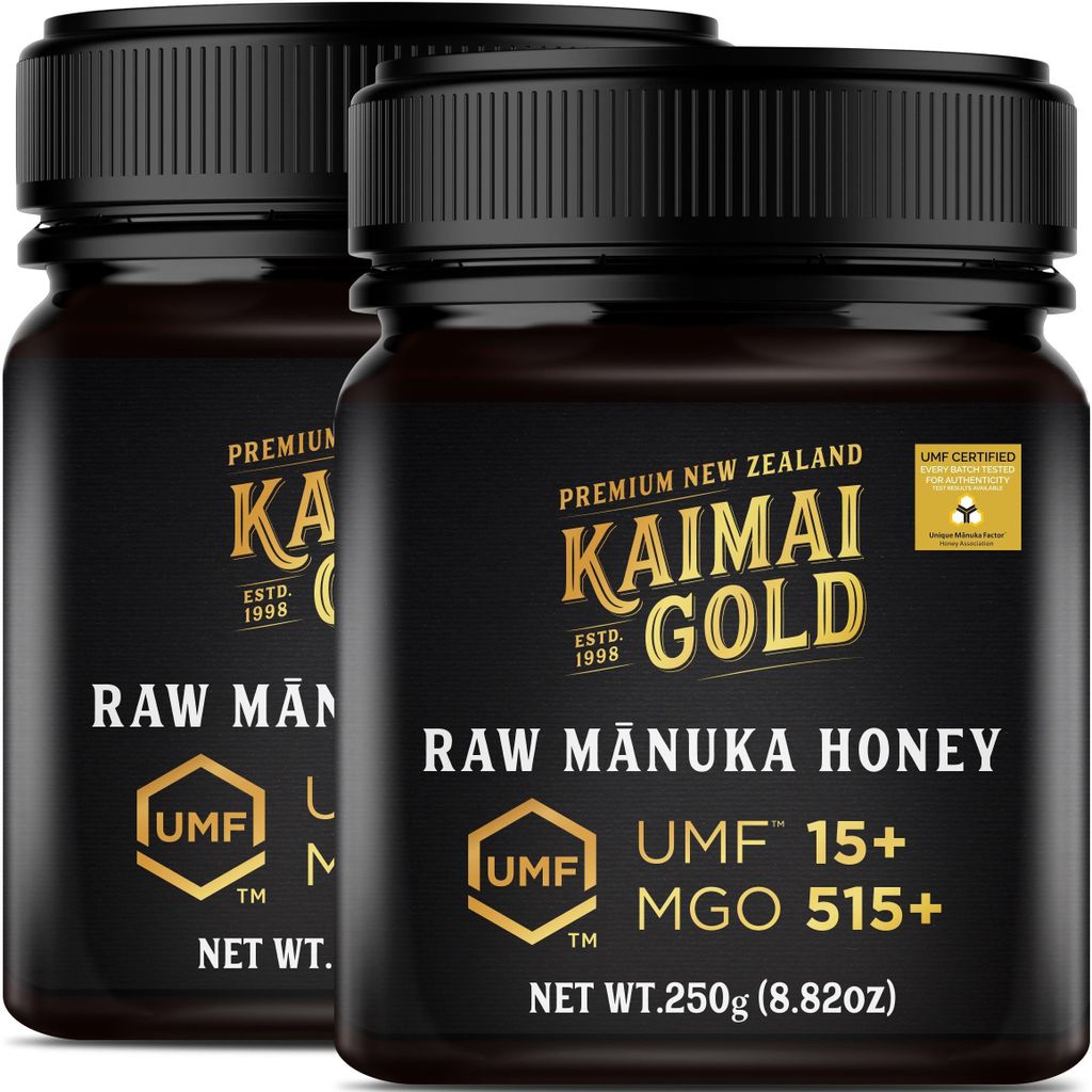 Kaimai Gold MGO 515+ / UMF 15+ Manuka Honig * 2x 250g Premium Monofloral UMF Certified Neuseeland ManukaHonig * 400 420 450 514 550 600 625 633 696