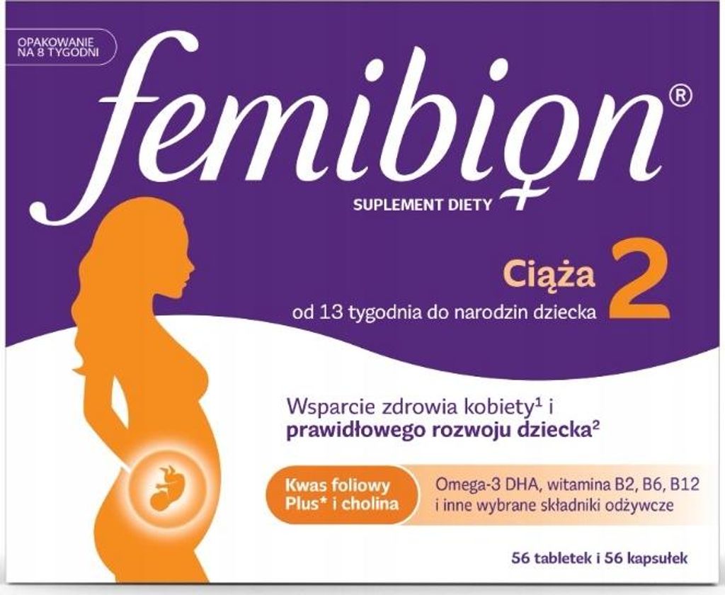 The image shows the packaging of a dietary supplement for pregnant women.