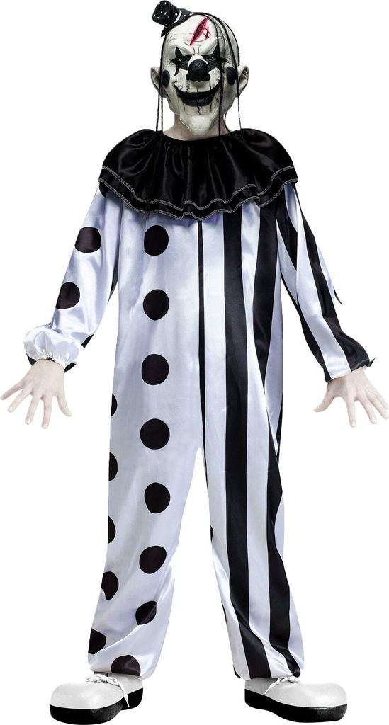 Horrorclown - Halloween Kostüm Kinder Junge Kindergröße: 128-140