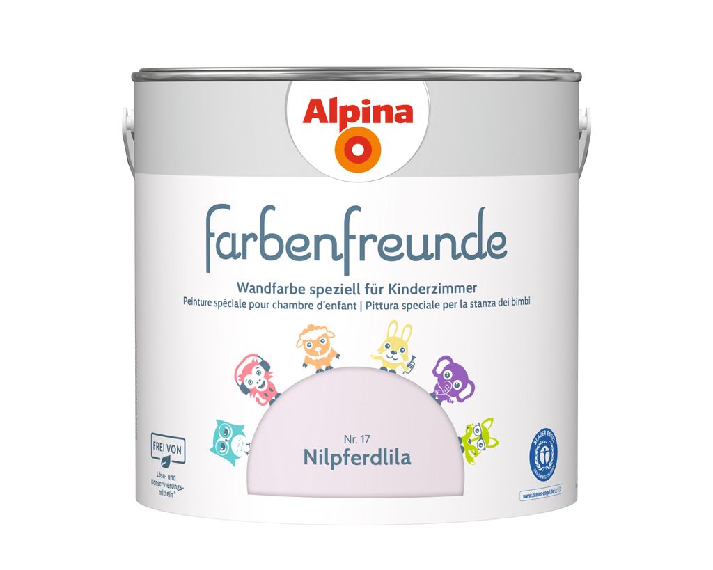 Alpina Farbenfreunde Wandfarbe Nr. 17 nilpferdlila 2,5 L Produktbild 