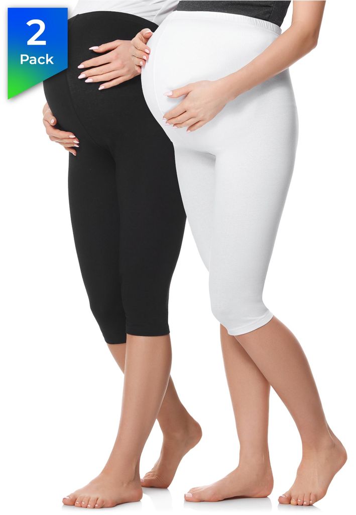 Be Mammy 3/4 Umstandsleggings aus Baumwolle 2Pack BE20-229 Produktbild 