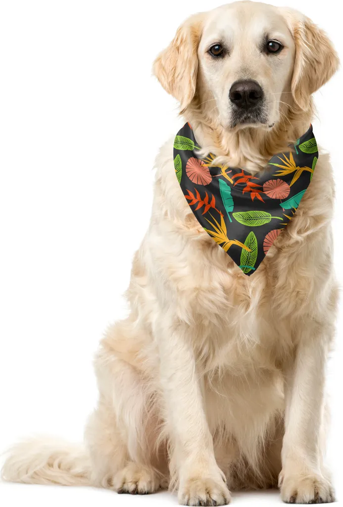 ABAKUHAUS Bandana Cane Botanica 40x40 cm - Foulard Giardino Esotico