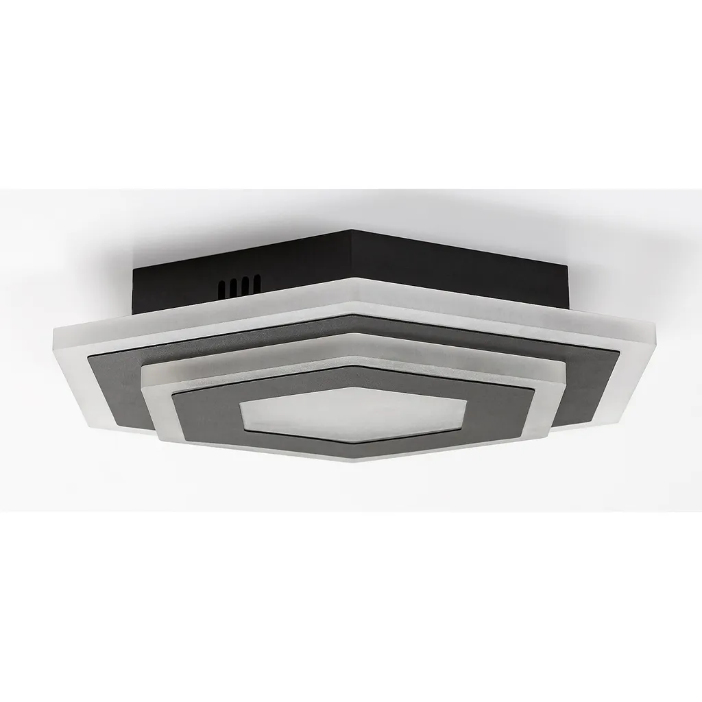 Plafonnier LED Compact 27 cm Noir Bitsi : Éclairage Gain de Place 23W - 9