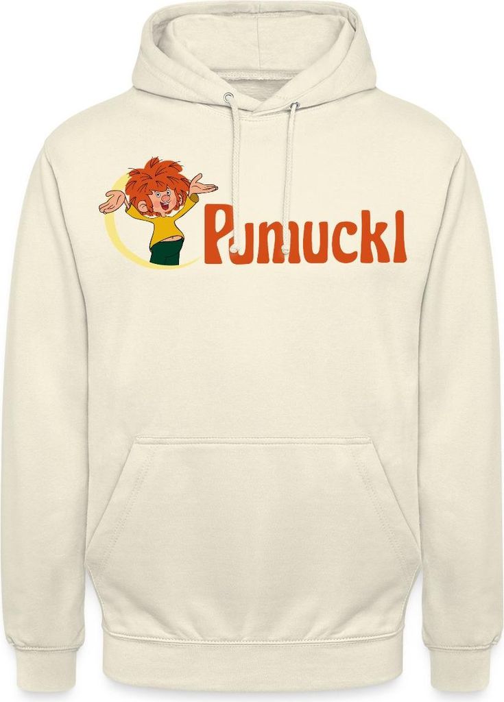 Spreadshirt Pumuckl Mit Frecher Pose Und Logo Schriftzug Uni Hoodie, XL, Vanille-Milchshake