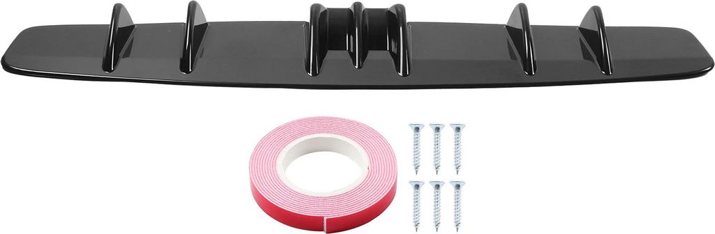 Universeller Heckspoiler Hai Flossenschwanz Stoßfänger Diffusor Lip glänzend schwarzer Außenkörper Kit
