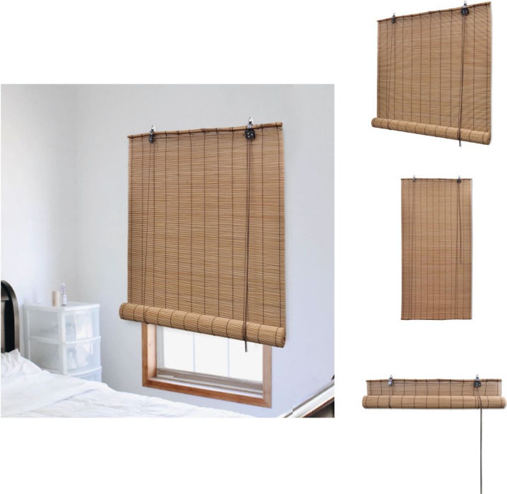 vidaXL Bambusrollo 100x220 cm Braun - Jalousien & Rollos