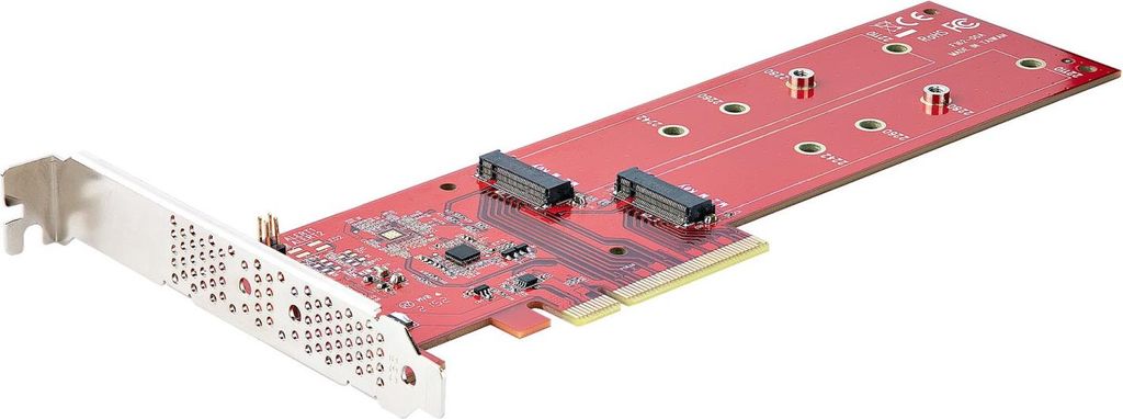 StarTech.com Dual M 2 PCIe AdapterKarte, PCIe x8/ x16 auf Dual AHCI oder NVMe M.2 SSDs, PCI Express 4.0, 7,8GB/s pro Laufwerk, Bifurkation Erforder...