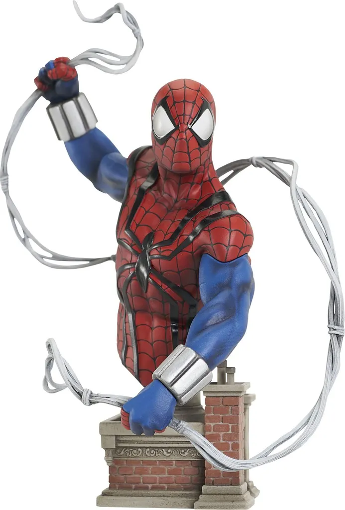 Figurine Spider-Man Ben Reilly Buste 15 cm pour Déco Fan Marvel