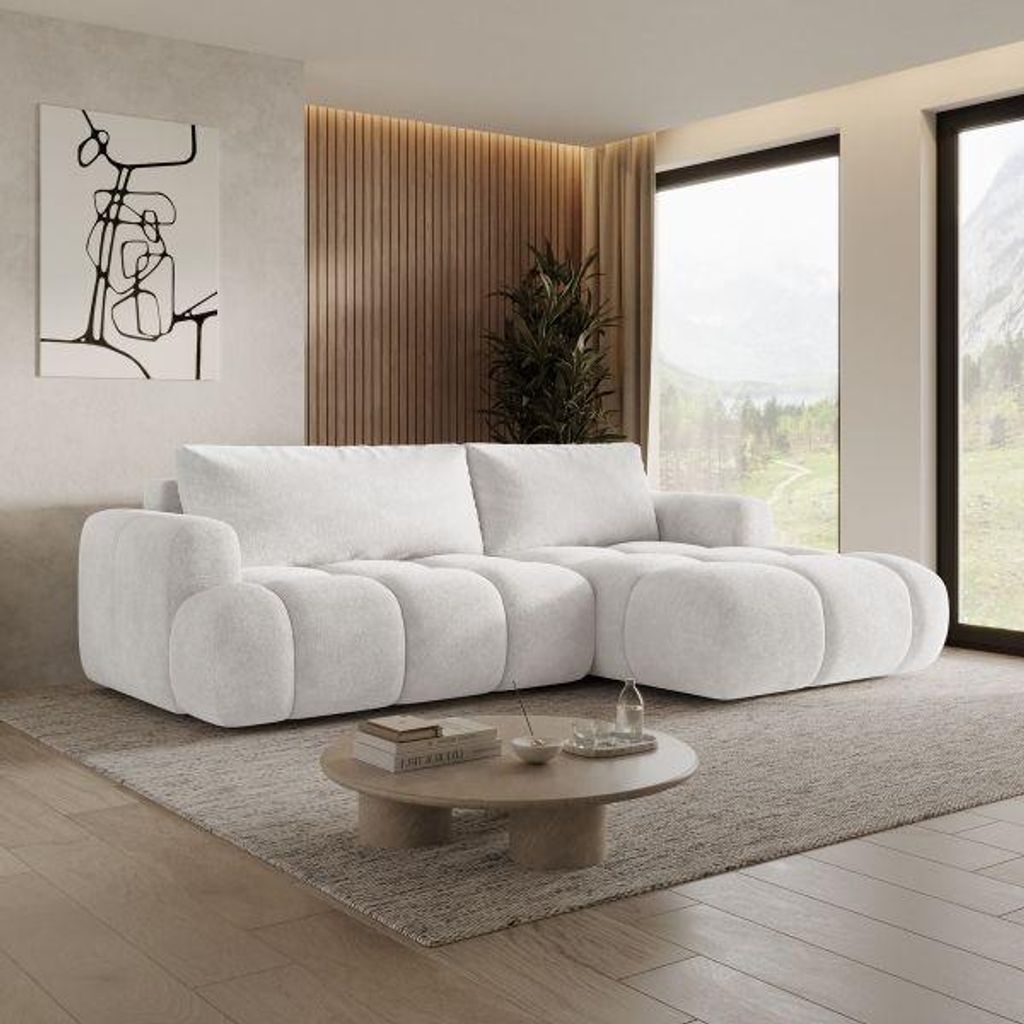 MORELLO Cloud Ecksofa Bouclé mit DL-Mechanismus, Produktbild 