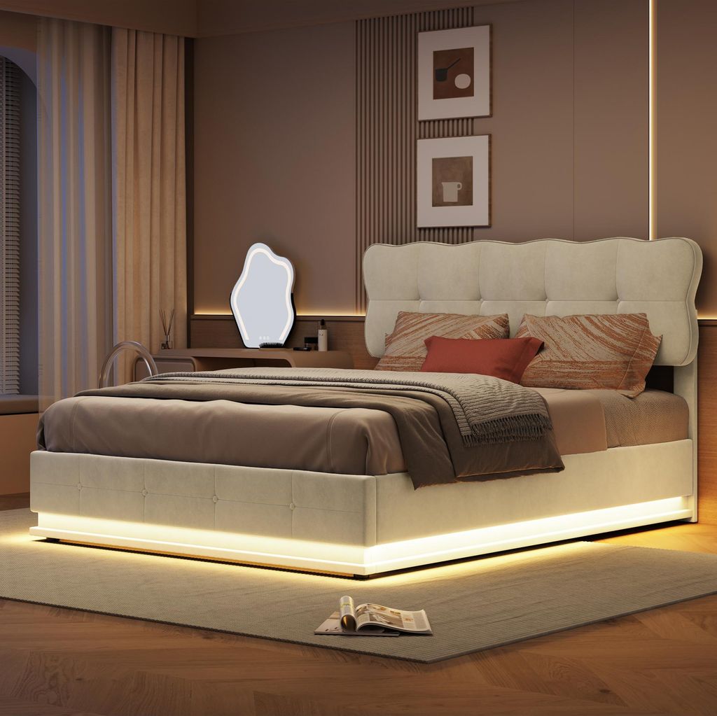 ProximaX Polsterbett 140x190 cm mit Gasdruckheber und Produktbild 