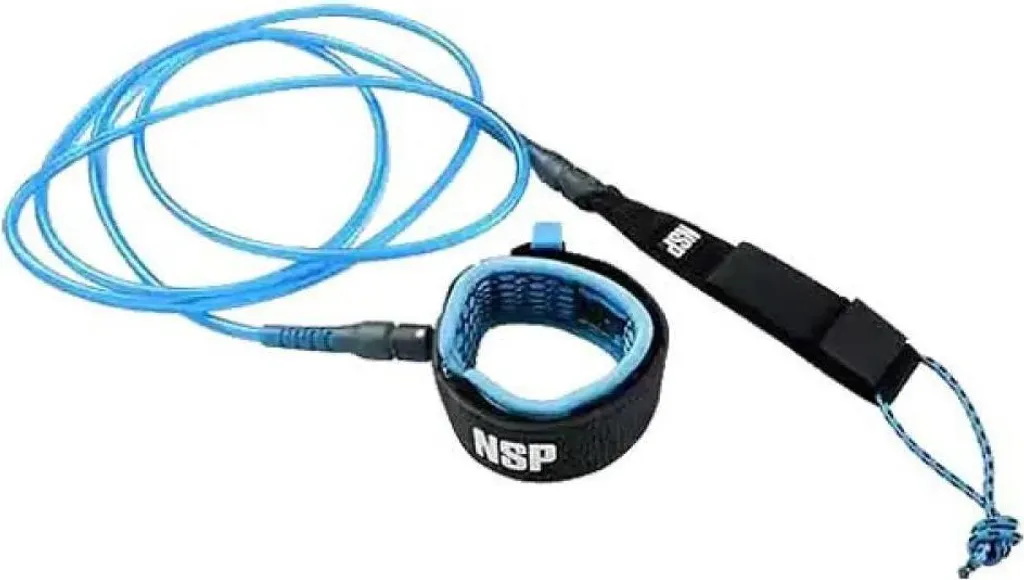 Accessoire de Surf : Leash NSP 6' Bleu 7mm pour Planches de Vagues