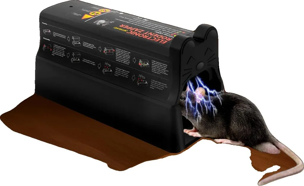 Piège à rats 7000V - Alimentation hybride et élimination propre et rapide