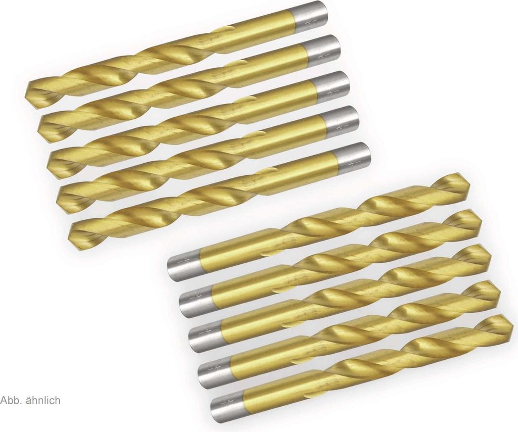 HSS-Spiralbohrer, titaniumbeschichtet 0,70 mm - 10 Stück