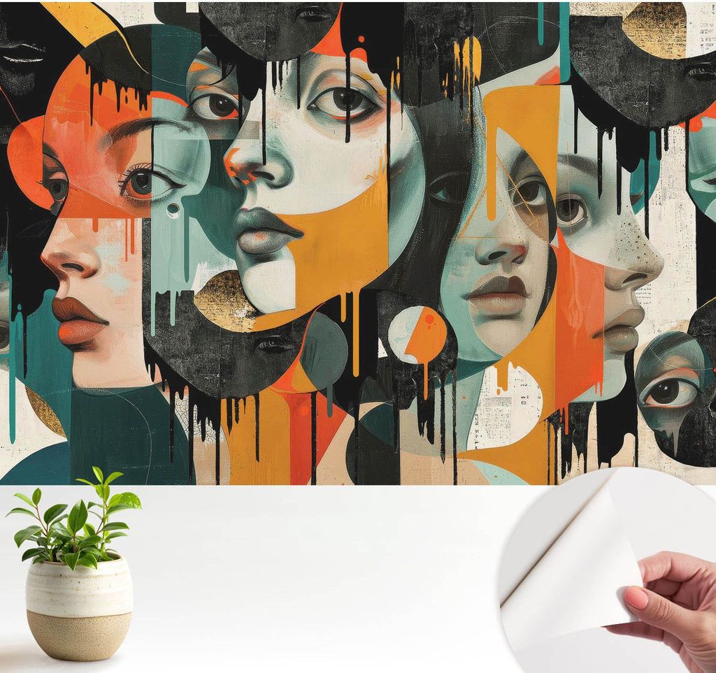 Fototapete selbstklebend - 104x70 cm - Tapete - Wandtapete - Wandbilder - Klebefolie - Dekofolie - Tapete Folie - Wand - Dekoration - Wohnzimmer - ...