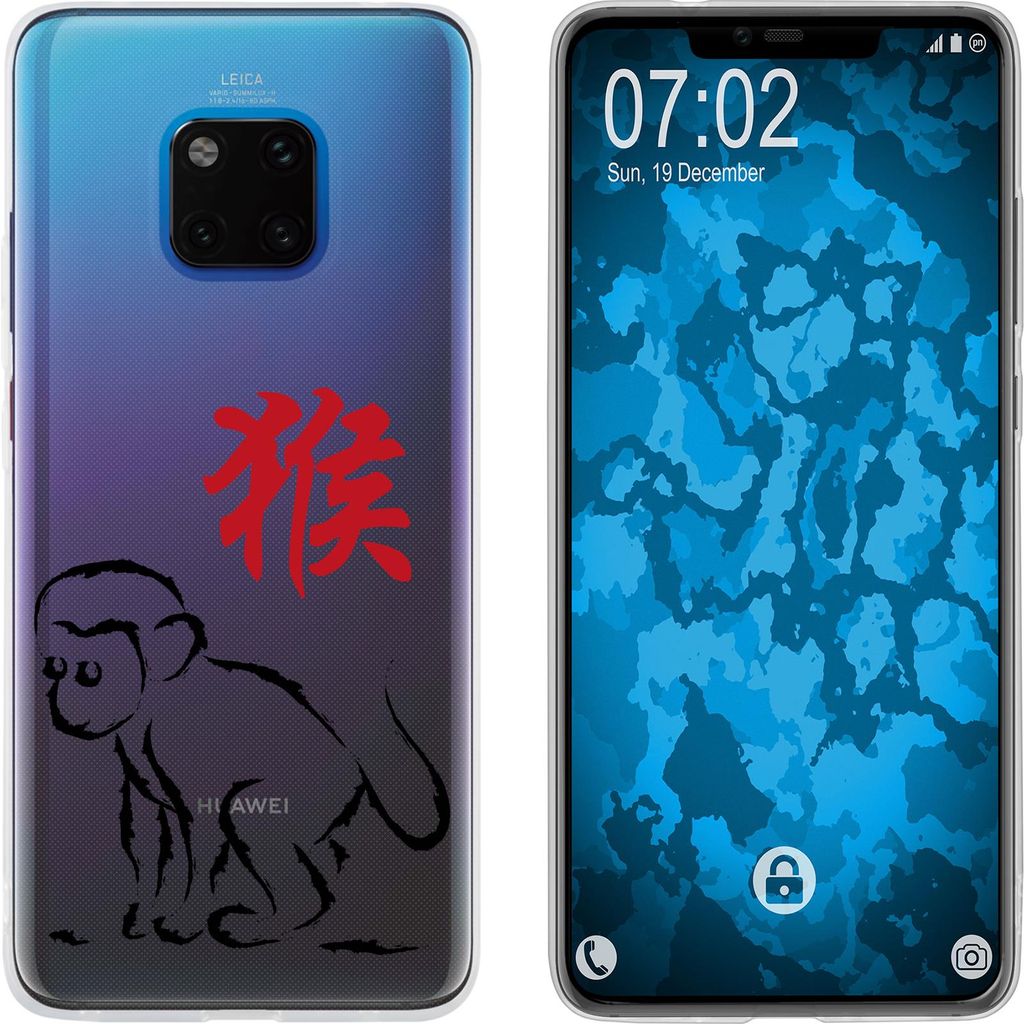 PhoneNatic Case kompatibel mit Huawei Mate 20 Pro Silikon-Hülle Tierkreis Chinesisch M9