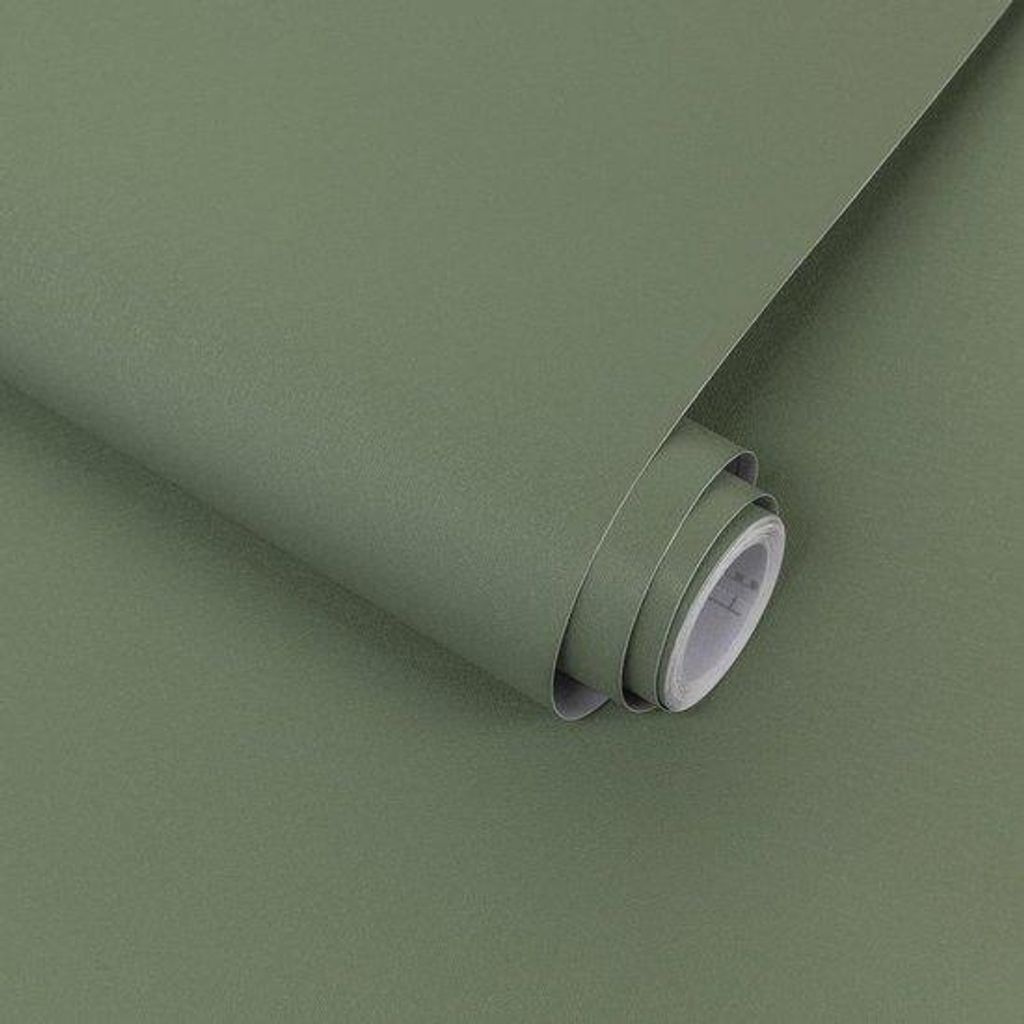 Verwisselbare DIY Slaapkamer- und Woonkamer-Behang - Peel and Stick Vinyl Film - 40x300cm - Groen - Selbstklebend - Opgeknapt Interieur - Makkelijk...