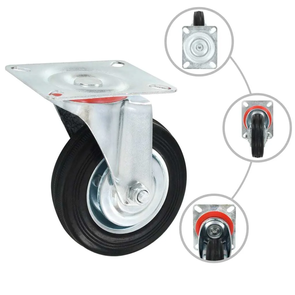 vidaXL Ruote Girevoli 100mm 4 Pezzi - Ruote Carrello Gomma Robuste