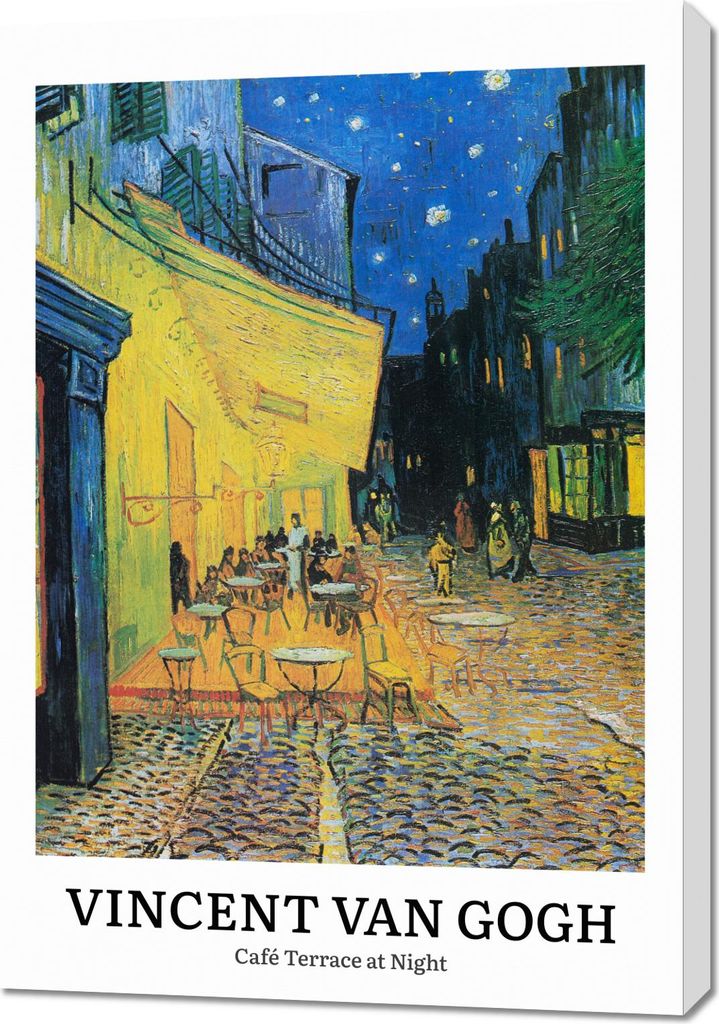 Bild 70x100cm Design Café Terrasse, Van Gogh Vintage für das Wohnzimmer