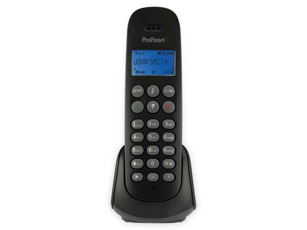 Téléphone sans fil dect fixe avec grand écran clair Profoon
