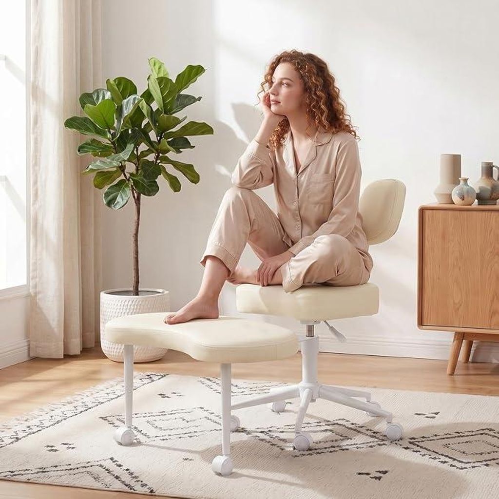 Meditatiestoel met wielen, verstelbare zitpositie voor Productafbeelding 
