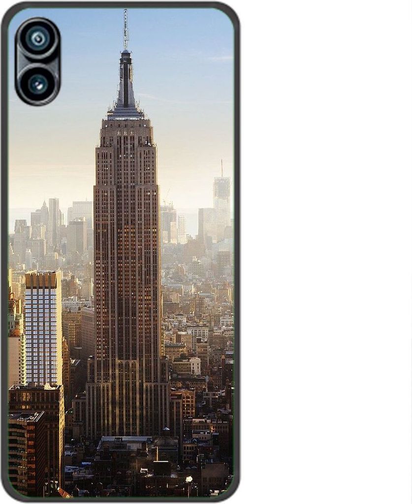 König Design Hülle kompatibel mit Nothing Phone 1 Kunststoff Soft Handyhülle - Handy Case Empire State Building
