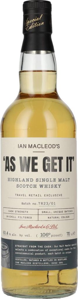 Ian Macleod's AS WE GET IT Highland Single Malt Cask Strength 60,4% Vol. 0,7l