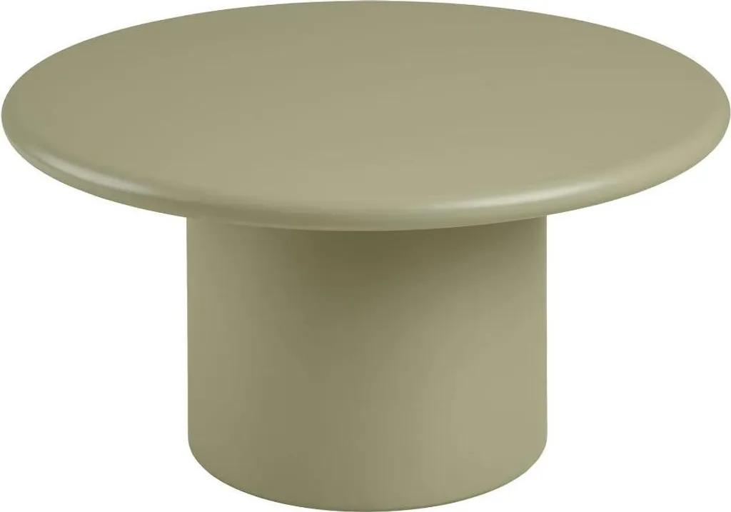 Table basse ronde Henny Ø80 cm vert olive pour salon moderne