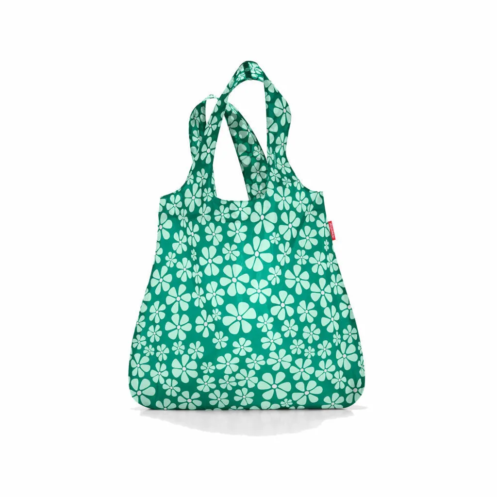Reisenthel Mini Maxi Shopper AT0015 Geblümt-Grün - Borsa Spesa Pieghevole