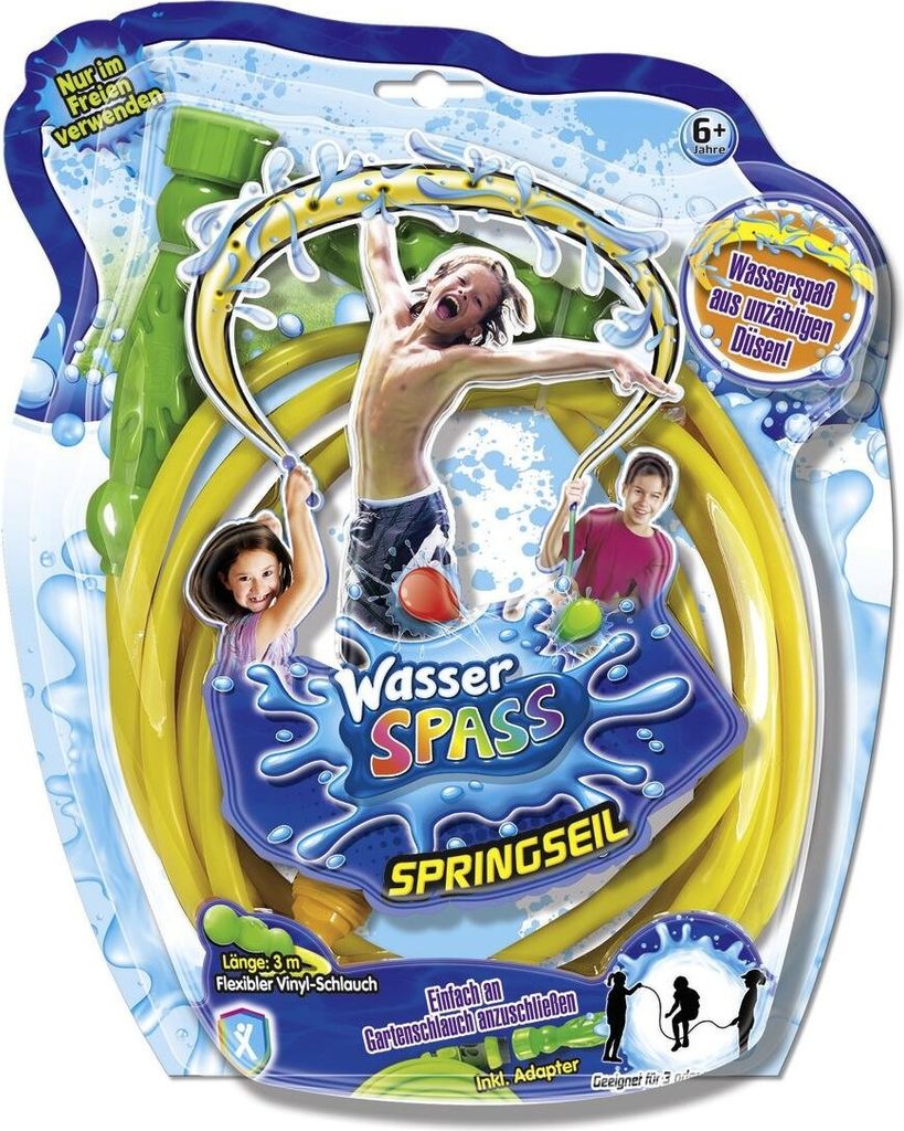 Kinder-Wassersprinkler Springseil gelb