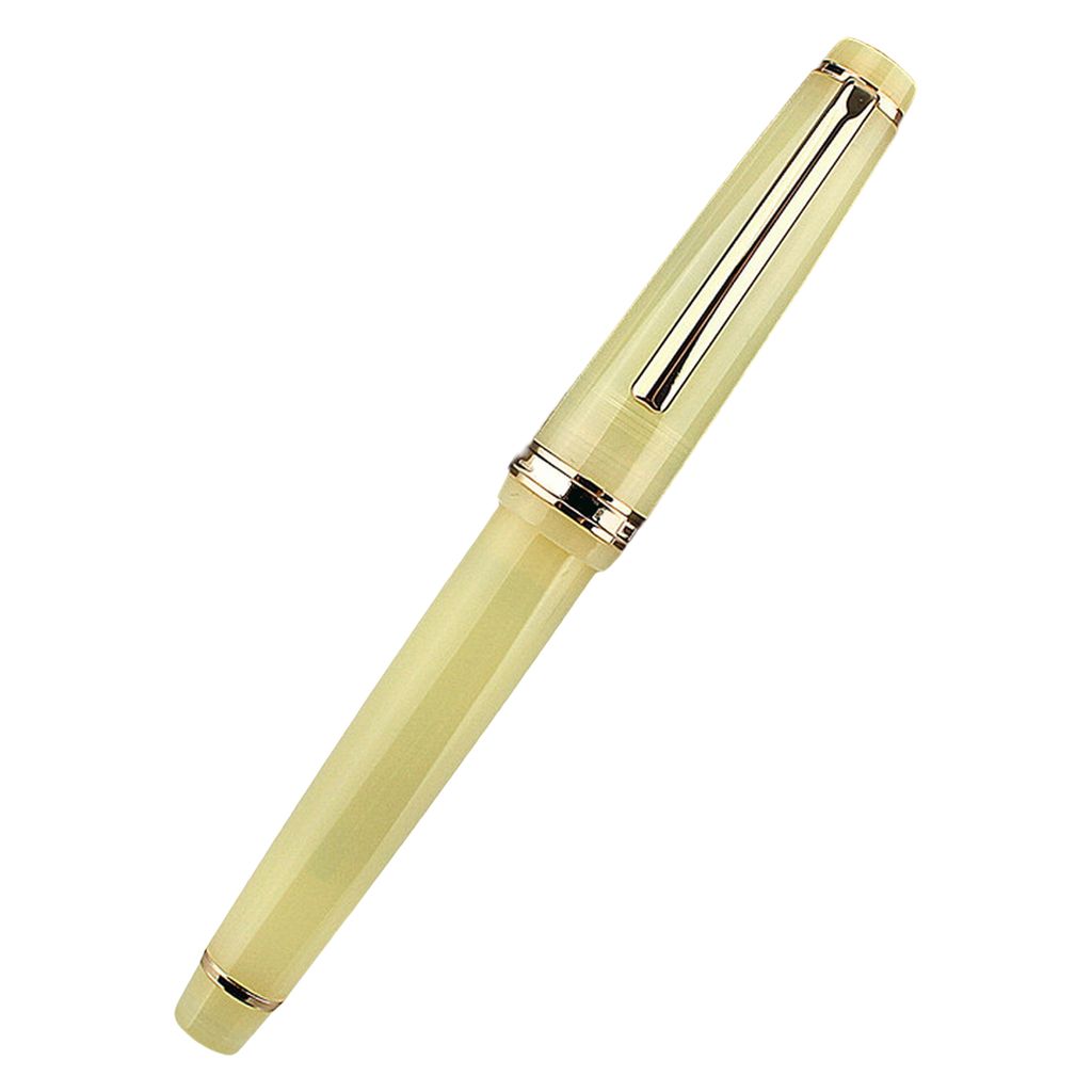 Brunnenstift Transparenz EF/F/M NIB Plastikkastzinkinte Spin eleganter Schreibschule Vorräte-Gelb C