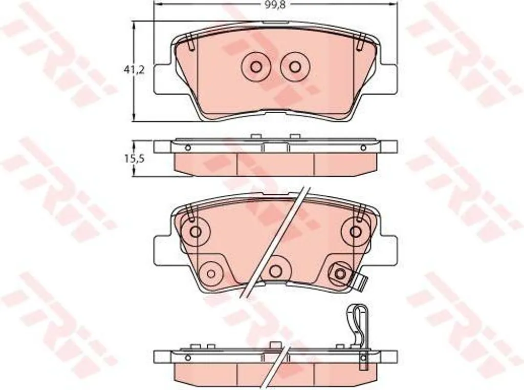 Plaquettes de frein TRW GDB2242 pour Stonic - Frein à disque 58101H8A58
