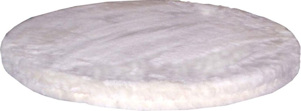 Kattens No. 1 - Bodenpodest mit Plüschbezug Ø 40 cm - schwarz