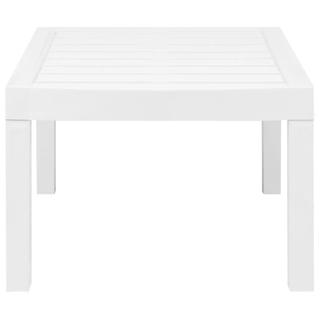 Salon de balcon vidaXL 3 pièces en plastique blanc - Ensemble table chaises - 11