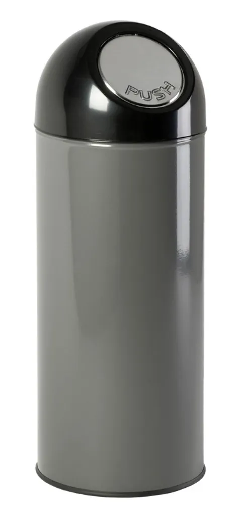 V-Part Abfallbehälter 55L Poubelle avec Couvercle à Poussoir Noir