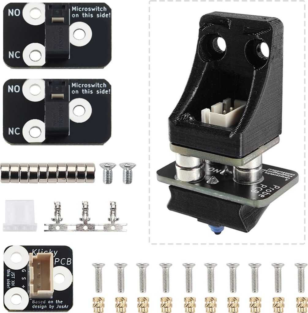 PCB Klicky PCB Kit, Zubehoer fuer automatische Nivellierung, kompatibel mit Voron2.4/Trident 3D-Druckern, sorgt fuer magnetische Stabilitaet, verbe...