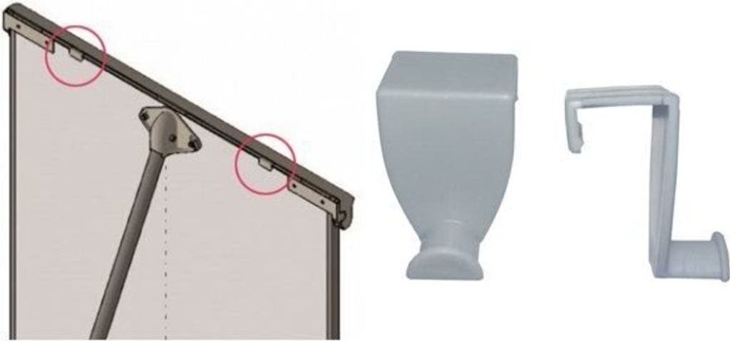 FRANKEN Ersatzteil Flipchart Blockhalter-Zapfen 2 Stück für EL-FC F2100 F2100N F2400 F2400N F3400 (S) (A1070/04)