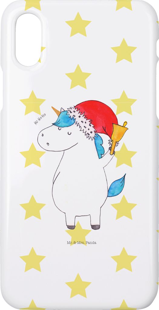 Mr. & Mrs. Panda Iphone 10 Handyhülle Einhorn Weihnachtsmann - Weiß - Geschenk, Nikolaus, X, Gin, Hülle, Einhörner, Schokolade, Cover, Handy, U...