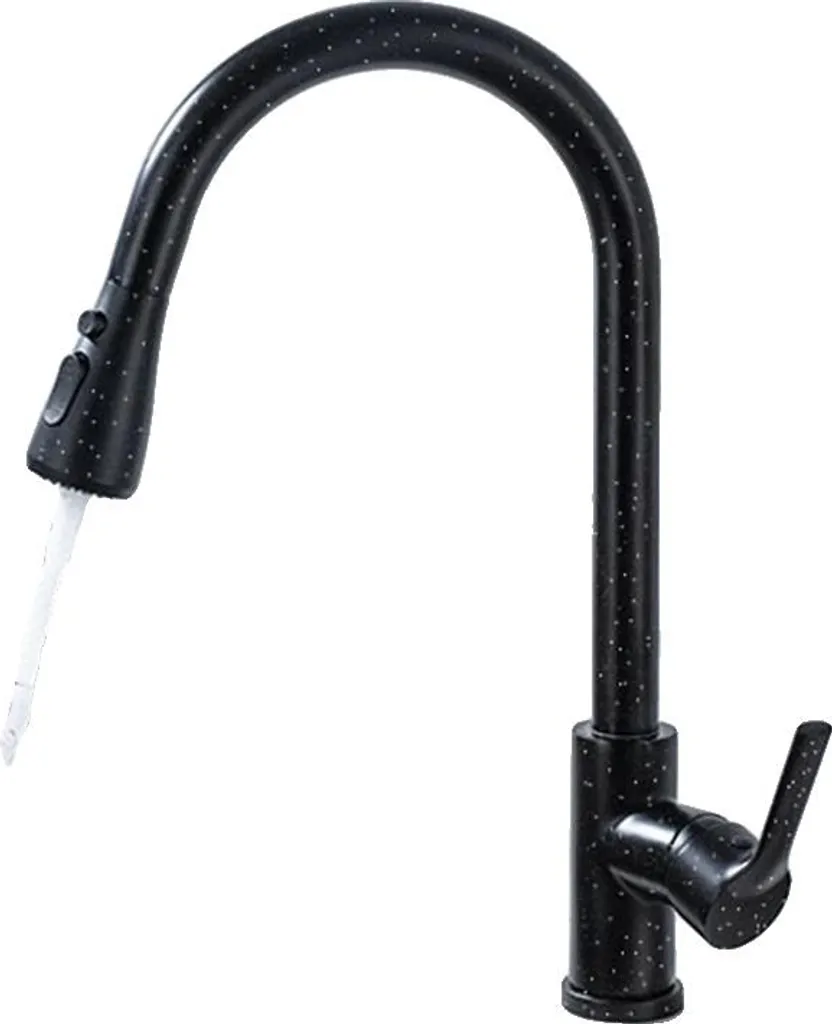 Mitigeur cuisine extractible Stern Noir 04043PBWM en acier inoxydable
