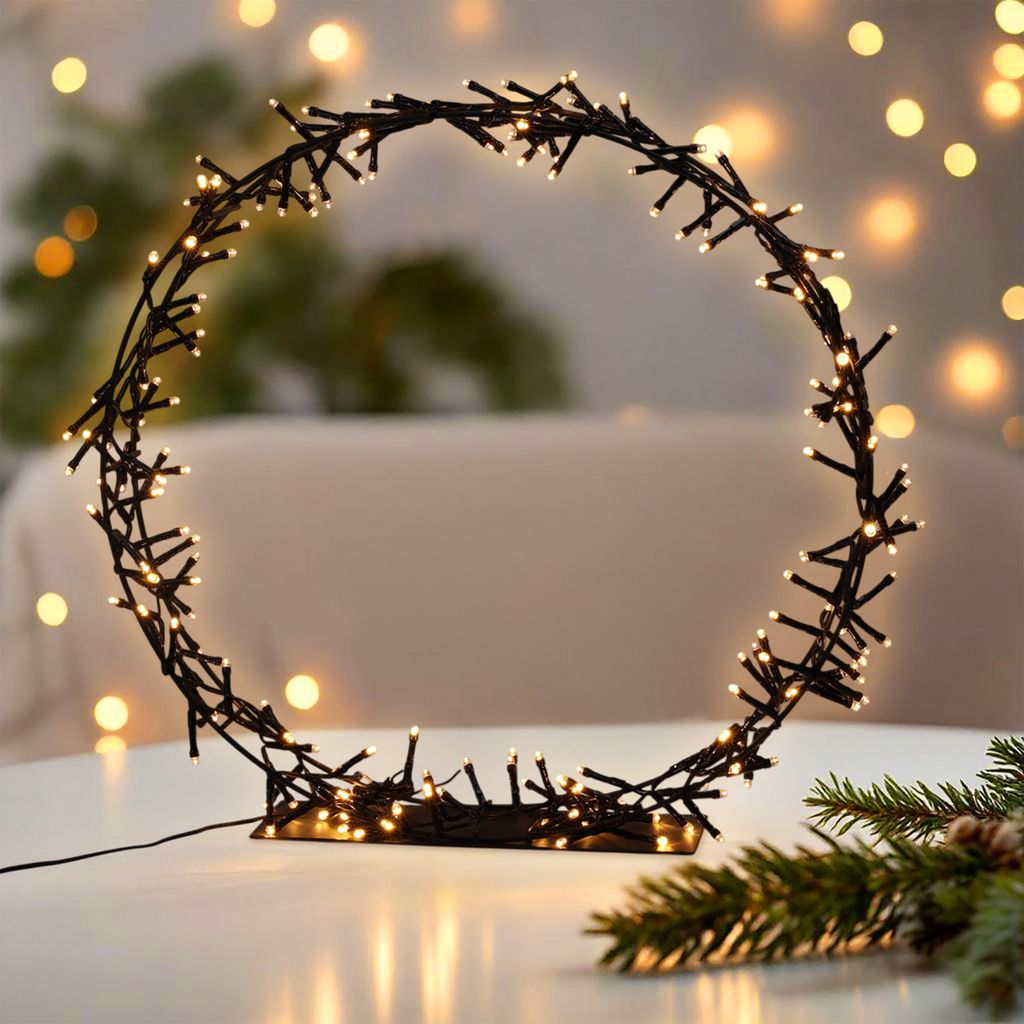 LED Cluster Ring sur pied - 200 LED / Ø 38 cm - avec Image du produit 