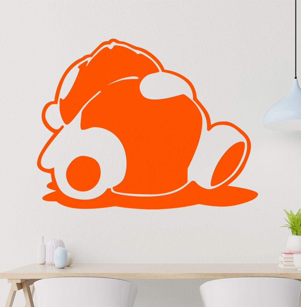 schlafender Teddy Bär Wandtattoo in 6 Größen - Wandaufkleber Wall Sticker - Dekoration, Küche, Wohnzimmer, Schlafzimmer, Badezimmer