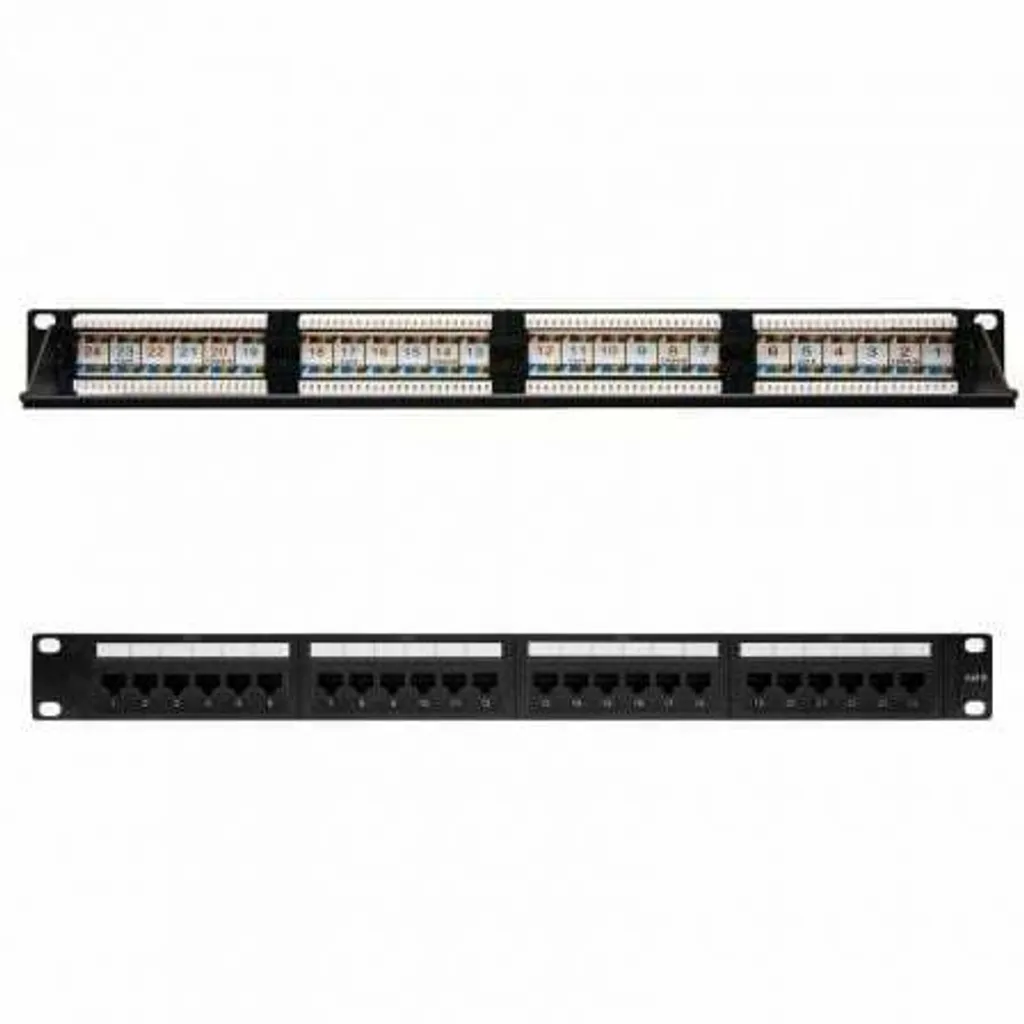 Panneau de brassage Cat6 24 ports 19 UTP Nanocable 10.21.3124 Noir