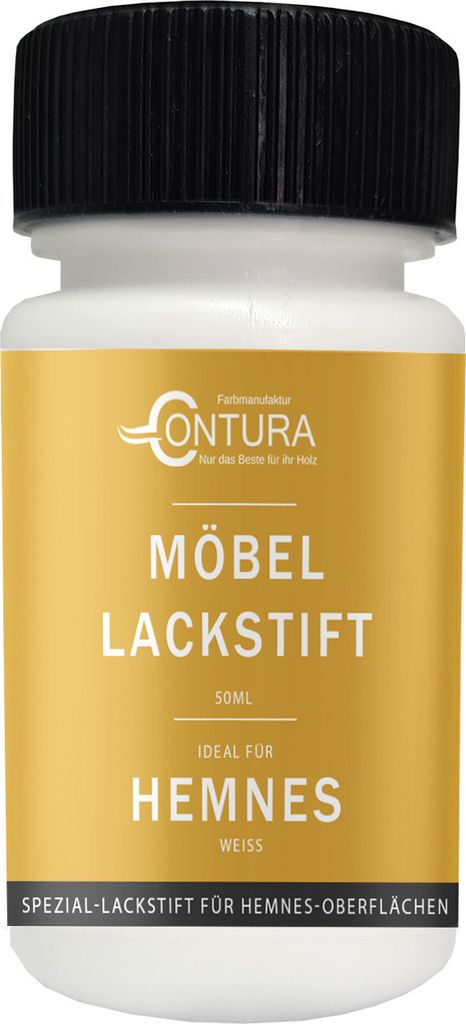 Contura 50ml. Möbel Lackstift passend für Hemnes Weiß Produktbild 