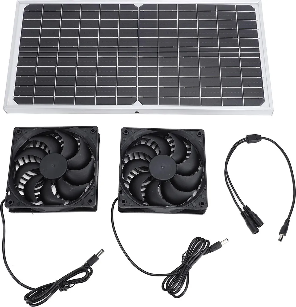 Aspiratore Solare 16W Professionale | Ventilazione Doppia per Serre e Pollai