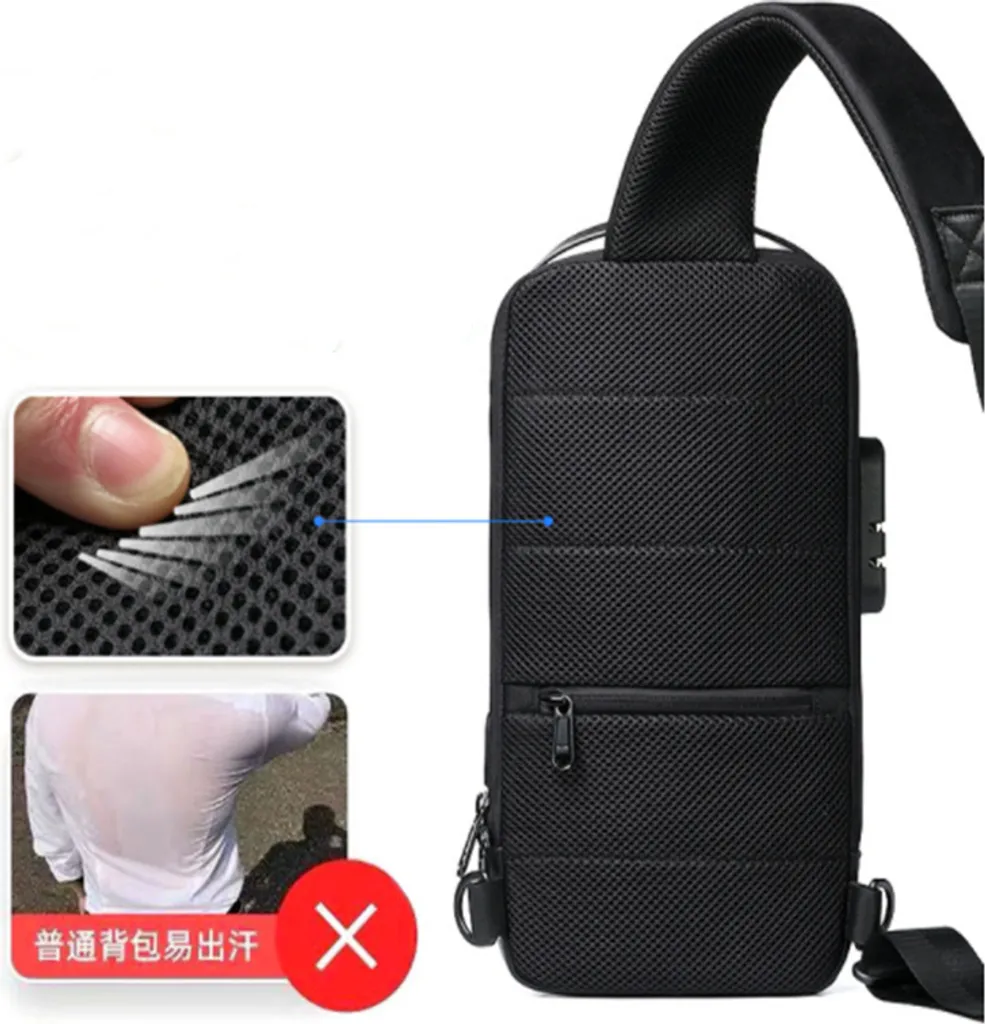 Borsa a Tracolla Uomo Professionale Antifurto 34x10x18cm | Elegance - 3