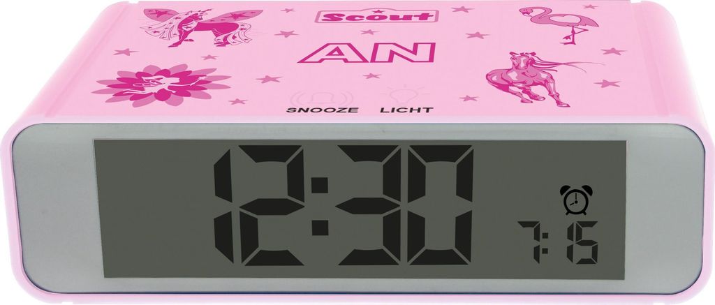 Scout Kinder Wecker 280001025 THE DIGI CLOCK pink Produktbild 