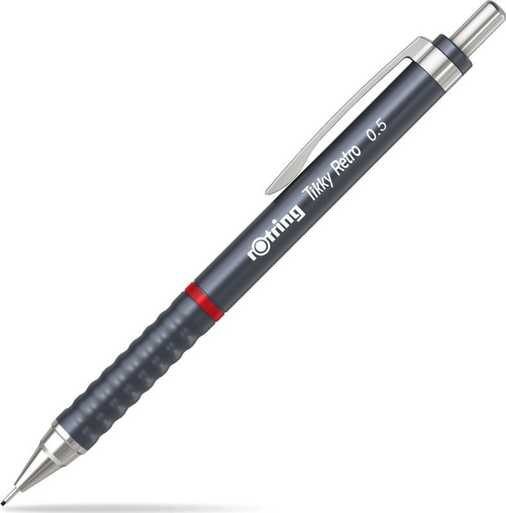 Rotring Tikky Retro, Szary, Plastik, Szary, 2B, 0,5 mm, Zdjęcie produktu 