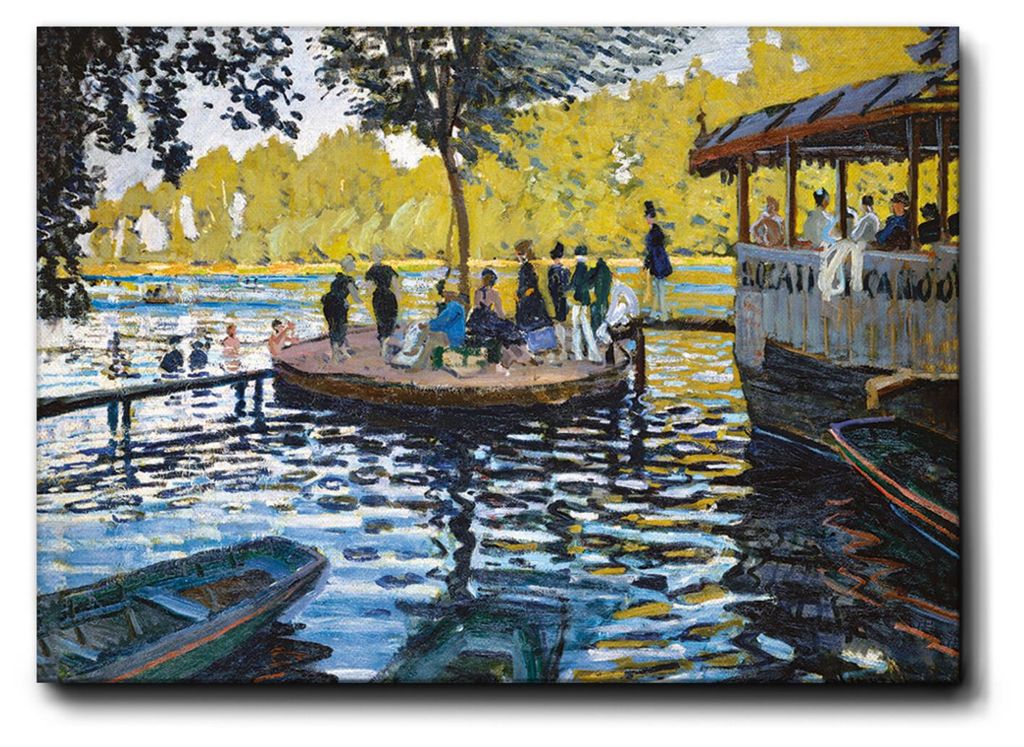 Giallobus - La grenouillère - Claude Monet - 50L x 35B cm - Bild - Premium Loom Canvas mit hoher Dicke