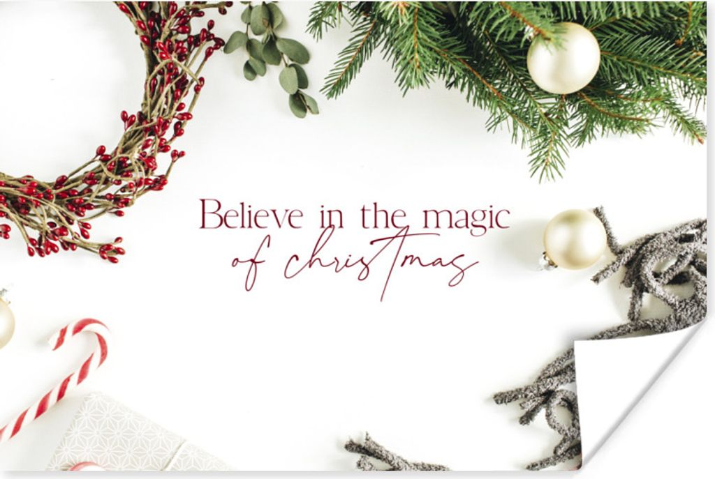 MuchoWow Poster Weihnachten - Magie - Weihnachtsschmuck 30x20 cm - Plakate - Print